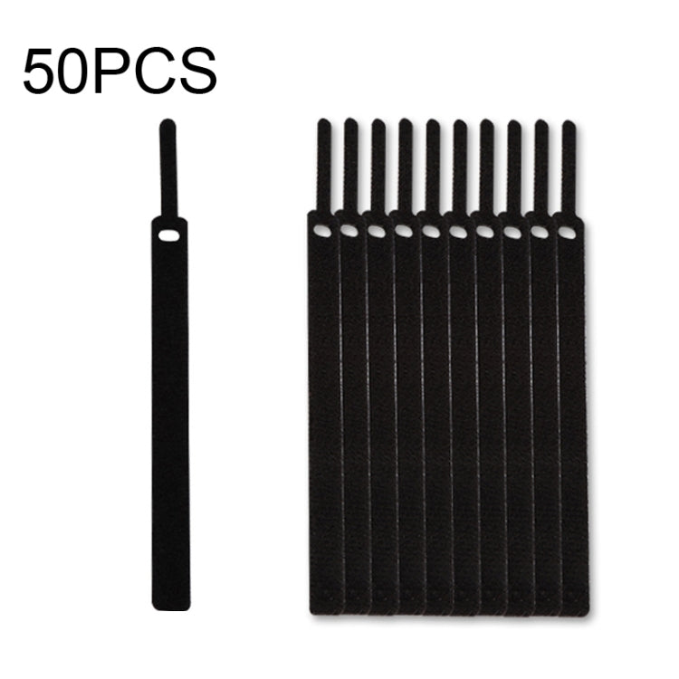 50 PCS Needle Shape Self-adhesive Data Cable Organizer Colorful Bundles 12 x 145mm(Black) - Cable Organizer by PMC TechLife | Online Shopping South Africa | PMC TechLife