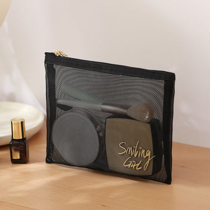 Travel Large Capacity Transparent Mesh Cosmetic Bag, Style: Flatline - Storage Boxes by PMC Jewellery | Online Shopping South Africa | PMC Jewellery