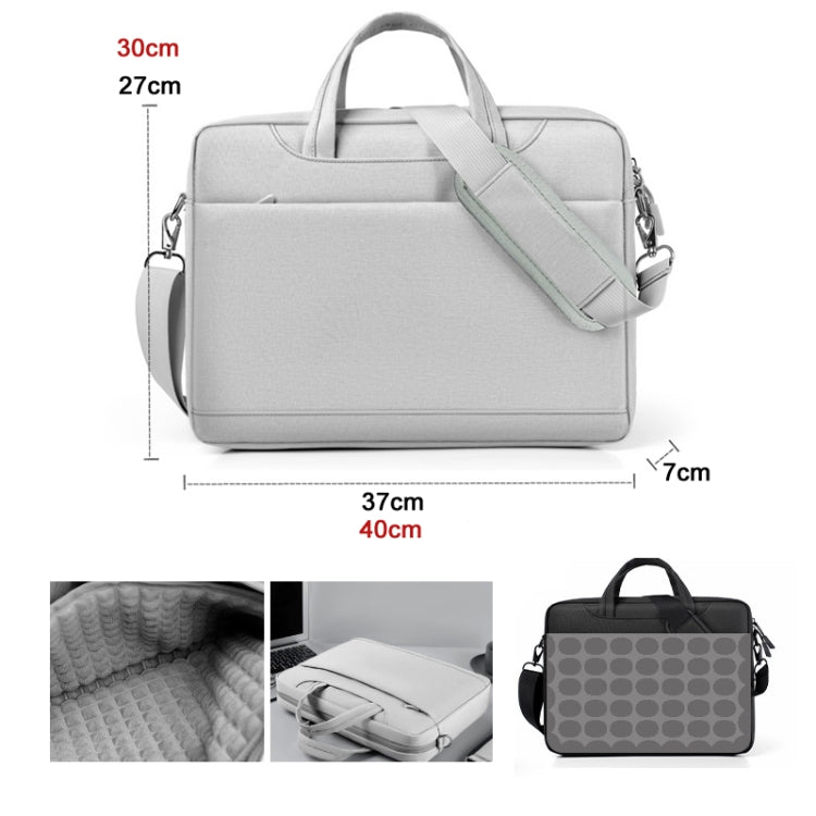 Airbag Thickened Laptop Portable Messenger Bag, Size: 15.6-16.1 inches(Light Gray) - 15 inch by PMC Jewellery | Online Shopping South Africa | PMC Jewellery