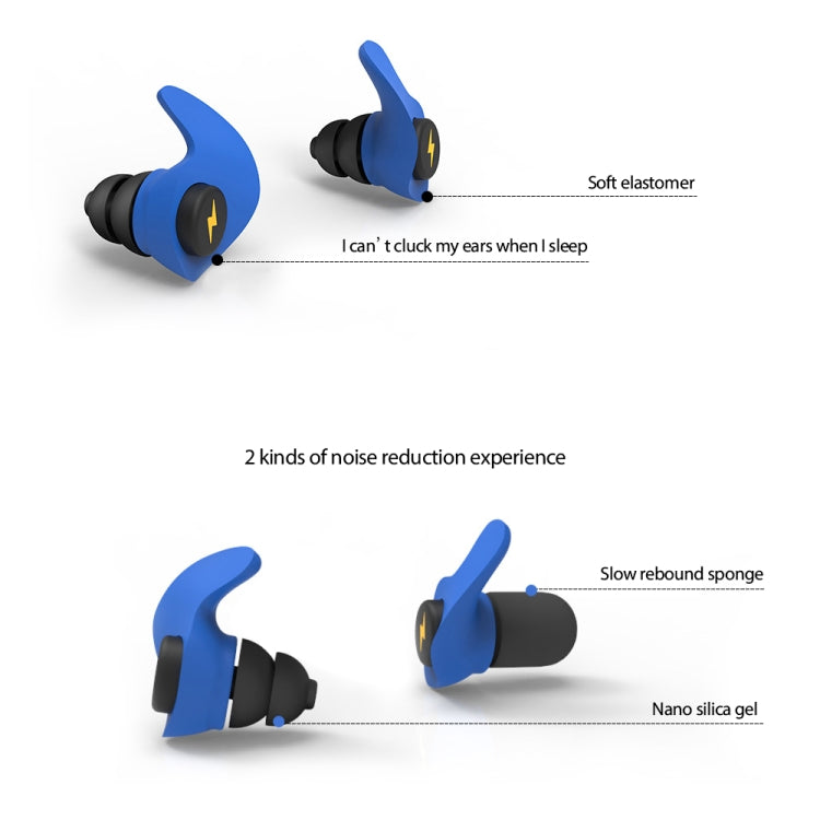Anti-noise Sleep Earplugs Soundproof Earplugs(Blue) - Ear Care Tools by PMC TechLife | Online Shopping South Africa | PMC TechLife