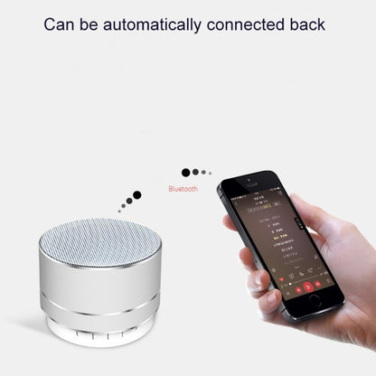 A10 Mini Metal Wireless Bluetooth Speaker(Silver) - Mini Speaker by PMC Jewellery | Online Shopping South Africa | PMC Jewellery