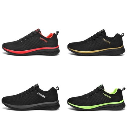 JD-9088 Autumn Fly Woven Soft Bottom Men Leisure Shoes Couple Running Shoes, Size: 42(Black Ash) - Casual Shoes by PMC Jewellery | Online Shopping South Africa | PMC Jewellery