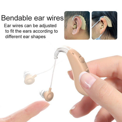 GM-301 Hearing Aid Rechargeable Sound Amplifier,Spec: With Charging Pod Skin Color+Black - Hearing Aids by PMC Jewellery | Online Shopping South Africa | PMC Jewellery