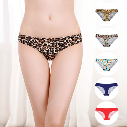 606 3pcs Sexy Lace One-piece Perspective Low-waist Ladies Underwear, Size: M(Colorful Leopard) - Ladies Underwear by PMC Jewellery | Online Shopping South Africa | PMC Jewellery