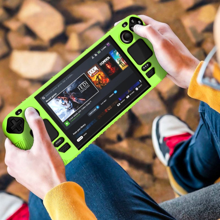 For Steam Deck V3 Non-slip Silicone Protective Case for Pocket Consoles(Green) - Cover Case by PMC TechLife | Online Shopping South Africa | PMC TechLife | Buy Now Pay Later Mobicred
