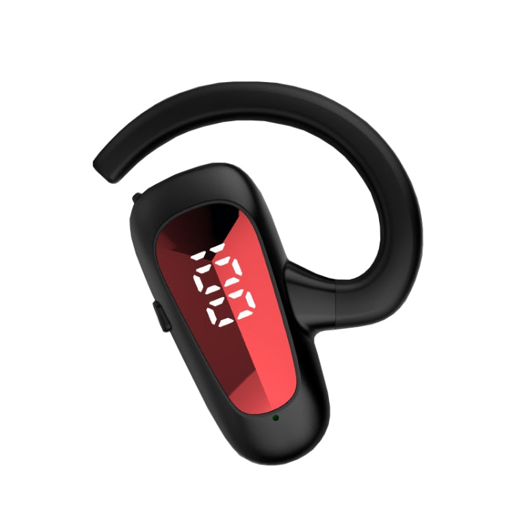 Bone Conduction Concepts Digital Display Stereo Bluetooth Earphones, Style: Single Ear(Red) - Bluetooth Earphone by PMC Jewellery | Online Shopping South Africa | PMC Jewellery