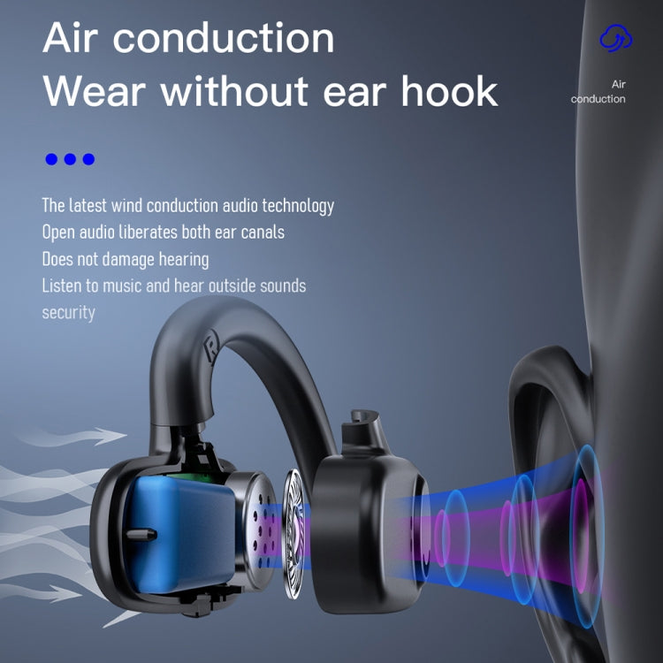 Bone Conduction Concepts Digital Display Stereo Bluetooth Earphones, Style: Single Ear(Red) - Bluetooth Earphone by PMC TechLife | Online Shopping South Africa | PMC TechLife