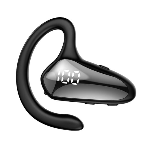 YX02 With Digital Display Hanging Ear Bone Conduction Bluetooth Headset(Grey) - Bluetooth Earphone by PMC Jewellery | Online Shopping South Africa | PMC Jewellery