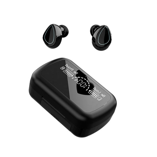 SKY10 Charging Bin Stereo Digital Display Mini Invisible Bluetooth Headset(Black) - Bluetooth Earphone by PMC Jewellery | Online Shopping South Africa | PMC Jewellery
