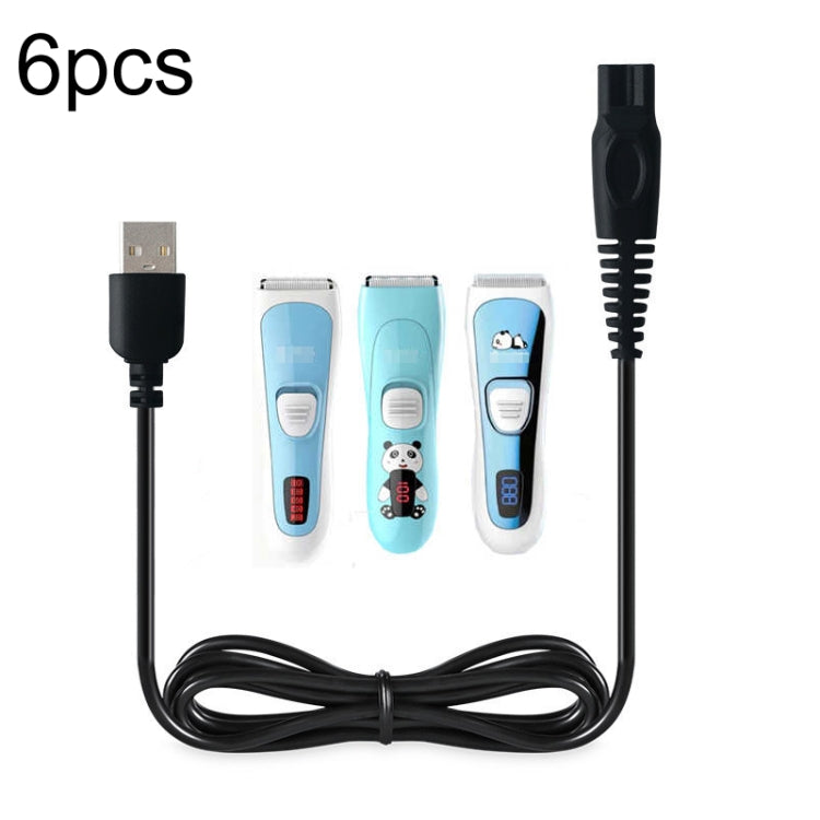 6pcs Haircut Clippers USB 5V Charging Cable For CHIGO F638 F668 F738 - Hair Trimmer by PMC Jewellery | Online Shopping South Africa | PMC Jewellery