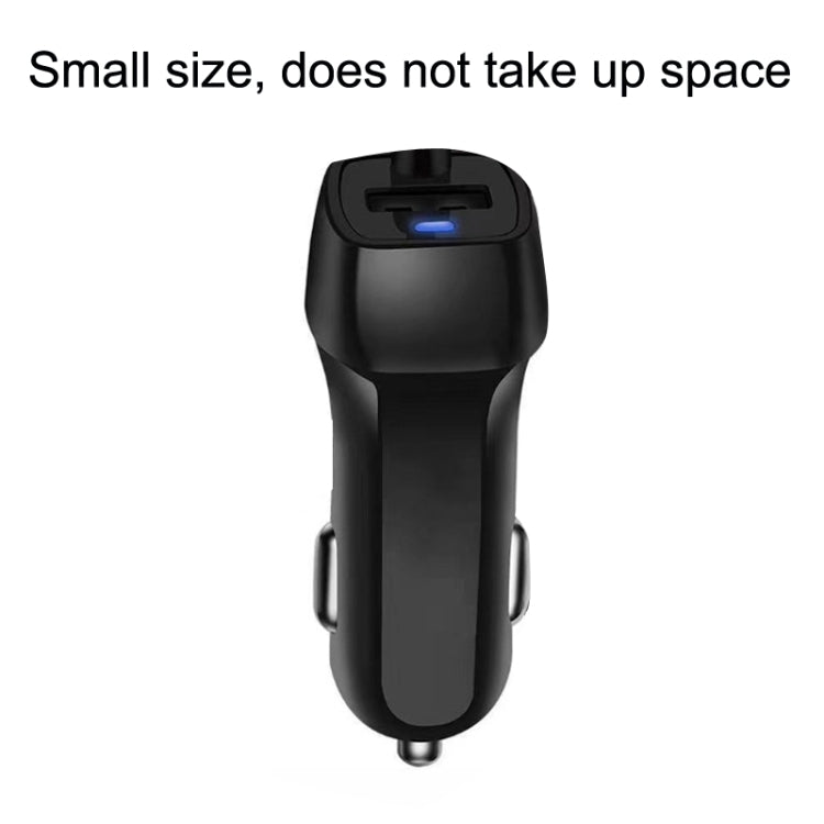 522AL Fast Charging With Cable Car Charging, Output Interface: 8 Pin (Black) - Car Charger by PMC TechLife | Online Shopping South Africa | PMC TechLife