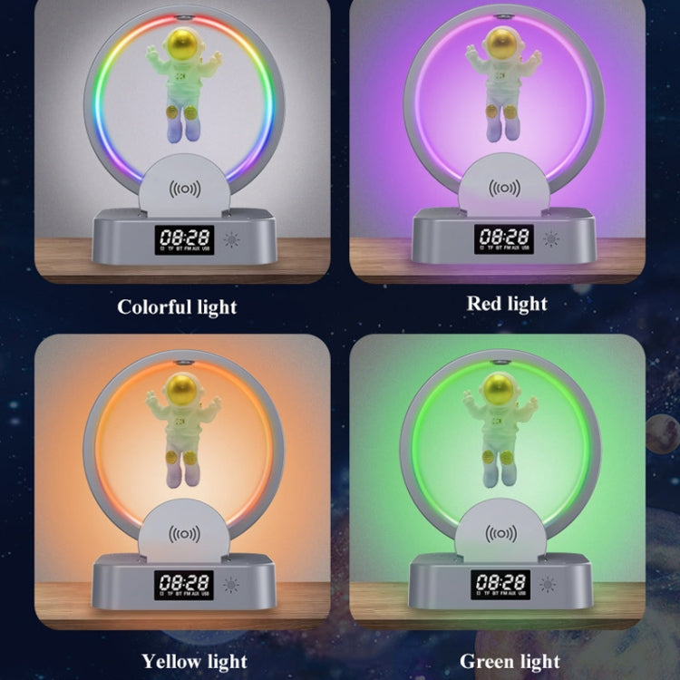 Y-558 Magnetic Levitation Astronaut TWS Bluetooth Speaker With RGB Light,Style: Golden Clock Model - Desktop Speaker by PMC TechLife | Online Shopping South Africa | PMC TechLife