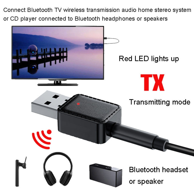 RX-TX-413 USB Bluetooth Receiving Launch 2 In 1 Adapter(White) - Audio Receiver Transmitter by PMC TechLife | Online Shopping South Africa | PMC TechLife