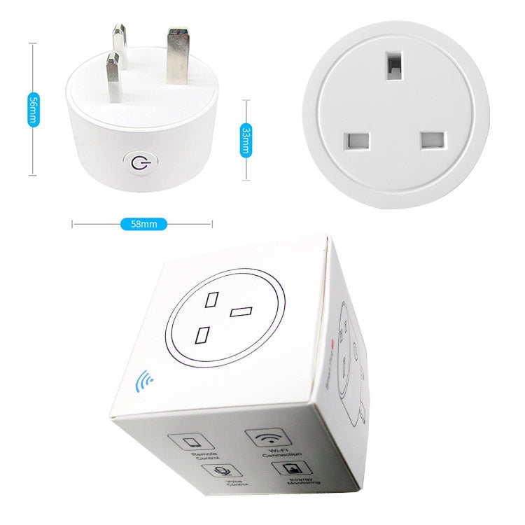 Tuya Smart App Wifi Smart Socket Phone Remote Timing Voice Switch Supports Alexa UK Plug, Style: 20A Power Model - Smart Socket by PMC TechLife | Online Shopping South Africa | PMC TechLife