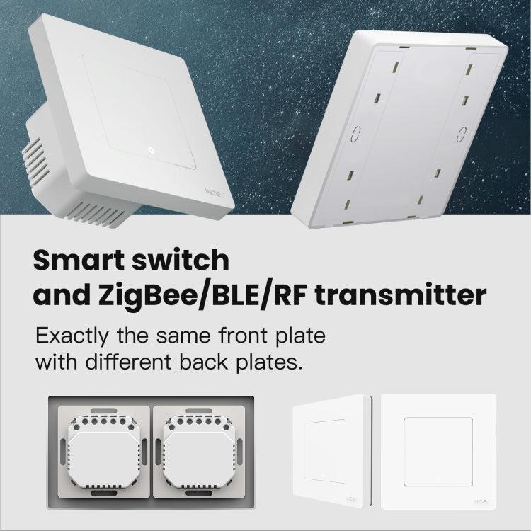 Tuya ZigBee Smart Single-fire Zero-fire Sharing Timing Voice Wall Switch EU Plug, Style: 1 Way (White Scene Casual Post) - Smart Switch by PMC TechLife | Online Shopping South Africa | PMC TechLife