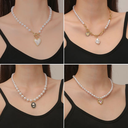 N2210-8 Thick Chain Love Ladies Temperament Necklace Collarbone Chain - Clothing & Beauty by PMC Jewellery | Online Shopping South Africa | PMC Jewellery