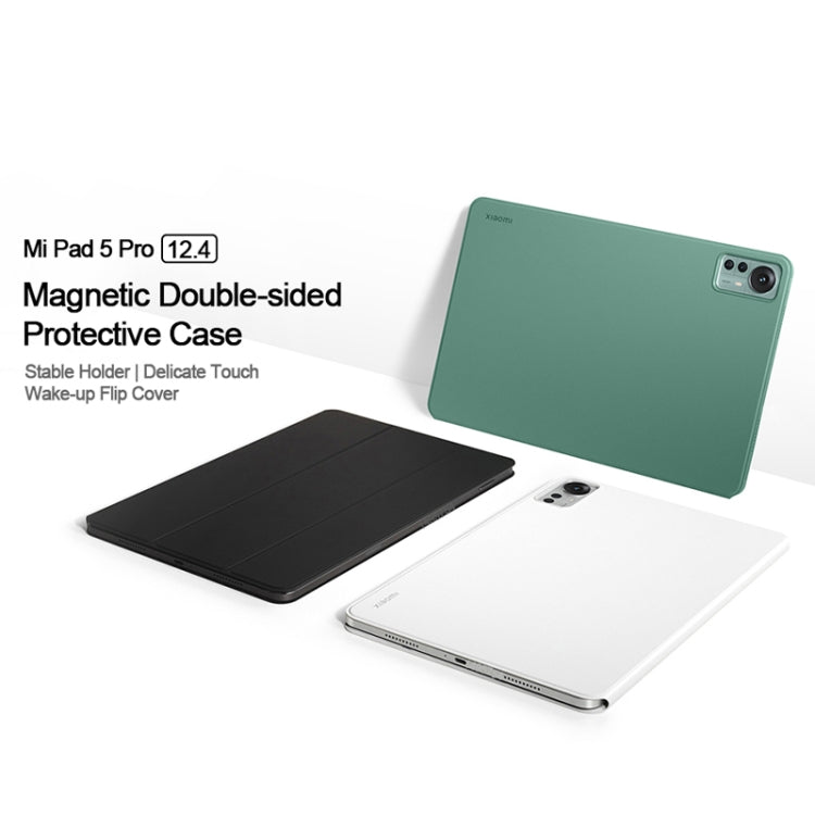 Original Xiaomi Pad 5 Pro 12.4 Magnetic Double Side Protective Case Dormant Leather Case(White) - Mi Pad 5 Pro 12.4 Case by Xiaomi | Online Shopping South Africa | PMC Jewellery