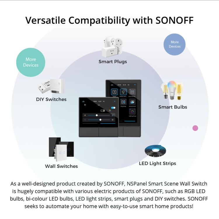 Sonoff NSPanel WiFi Smart Scene Switch Thermostat Temperature All-in-One Control Touch Screen, EU Plug(Black) - Smart Switch by Sonoff | Online Shopping South Africa | PMC Jewellery | Buy Now Pay Later Mobicred