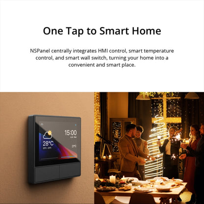 Sonoff NSPanel WiFi Smart Scene Switch Thermostat Temperature All-in-One Control Touch Screen, EU Plug(Black) - Smart Switch by Sonoff | Online Shopping South Africa | PMC Jewellery | Buy Now Pay Later Mobicred