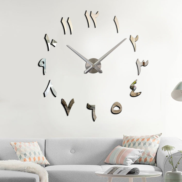M030 India Digital Hanging Clock Home Decoration DIY Acrylic Clock(Silver) - DIY Clocks by PMC TechLife | Online Shopping South Africa | PMC TechLife | Buy Now Pay Later Mobicred