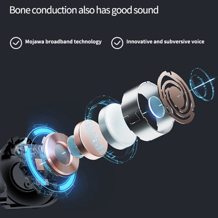 M1S Bone Conduction Stereo Vibrator Speaker Bluetooth Earphones(Black) - Bluetooth Earphone by PMC Jewellery | Online Shopping South Africa | PMC Jewellery