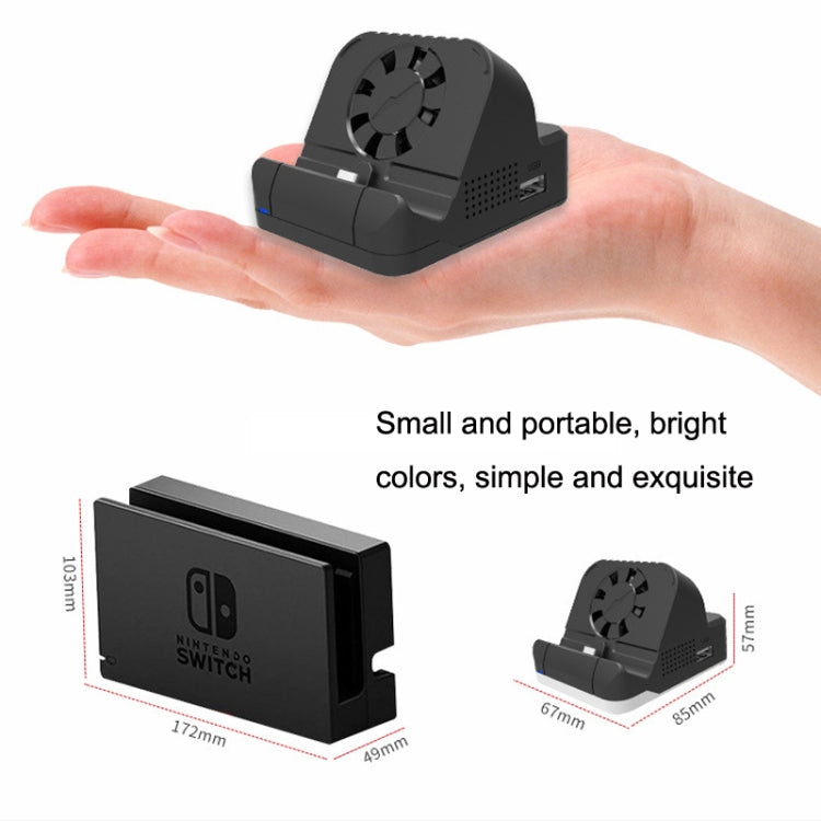 For Nintendo Switch / Switch OLED SW300 HDMI Video Casting Converter Cooling Fan Base Charger(Black) - Charger & Power by PMC TechLife | Online Shopping South Africa | PMC TechLife
