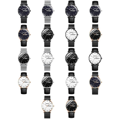 BINBOND B3820 30M Waterproof Ultra-thin Quartz Luminous Starry Watch, Color: Black Leather-White-Starry - Metal Strap Watches by BINBOND | Online Shopping South Africa | PMC Jewellery | Buy Now Pay Later Mobicred