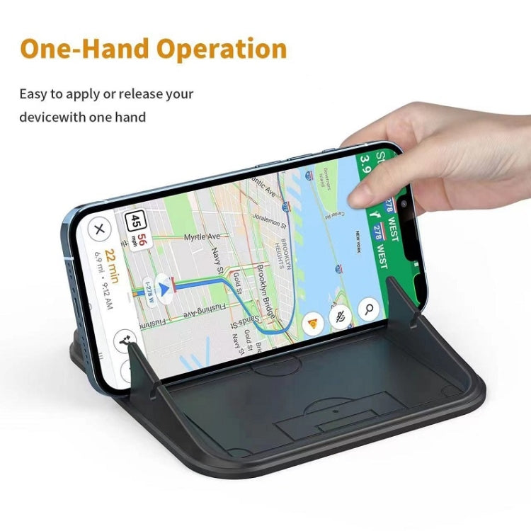 Vehicle Dashboard Mobile Phone Navigation Silicone Bracket(Black) - Car Holders by PMC TechLife | Online Shopping South Africa | PMC TechLife