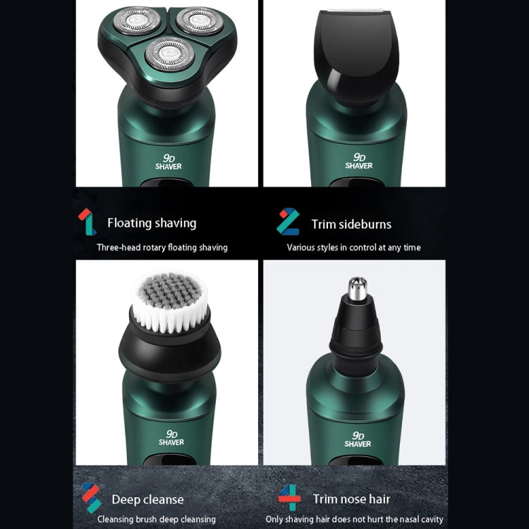 4 In 1 Smart Electric Shaver LCD Digital Display Three-head USB Rechargeable Floating Razor - free shipping - PMC TechLife - Order now!
