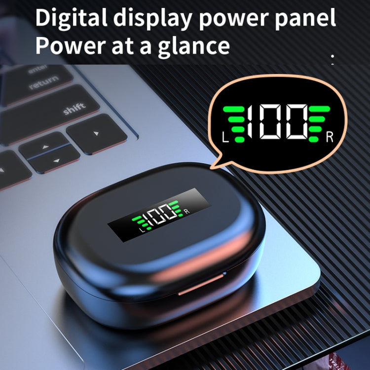 R201 With Charging Bin Hanging Ear Stereo Digital Display Bluetooth Earphones(Skin Color) - Bluetooth Earphone by PMC TechLife | Online Shopping South Africa | PMC TechLife