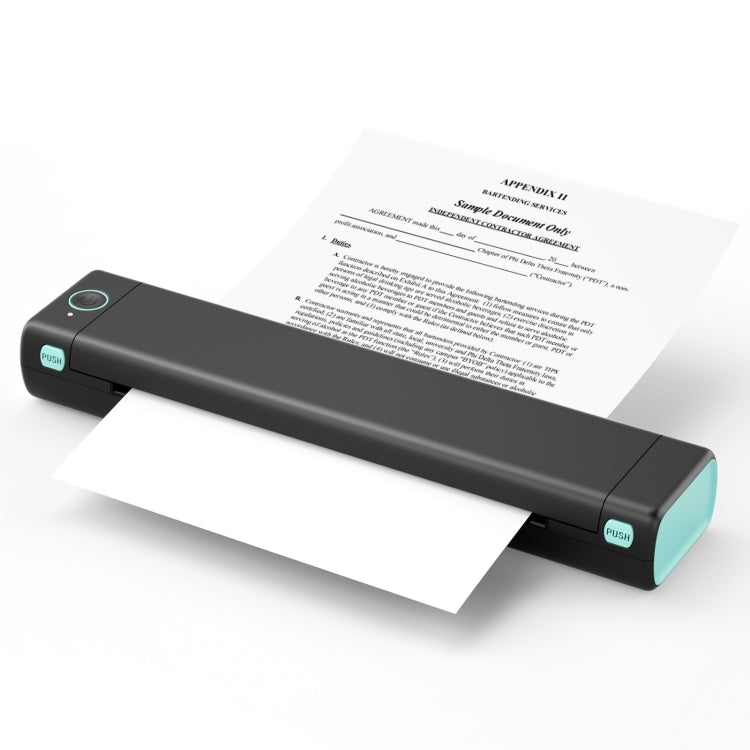 M08F Bluetooth Wireless Handheld Portable Thermal Printer(Black Green Letter Version) - Printer by PMC TechLife | Online Shopping South Africa | PMC TechLife