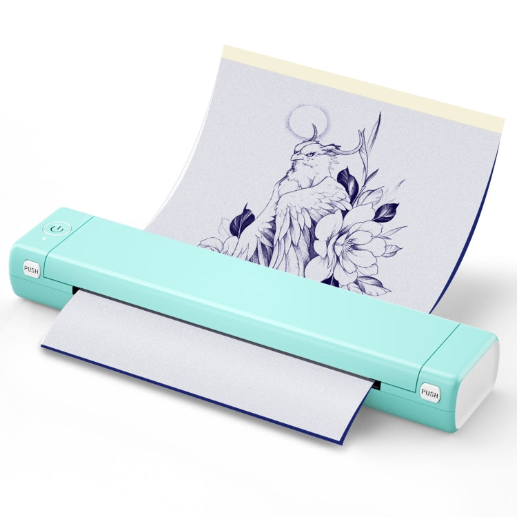 M08F Bluetooth Wireless Handheld Portable Thermal Printer(Green Tattoo Version) - Receipt Printers by PMC TechLife | Online Shopping South Africa | PMC TechLife | Buy Now Pay Later Mobicred