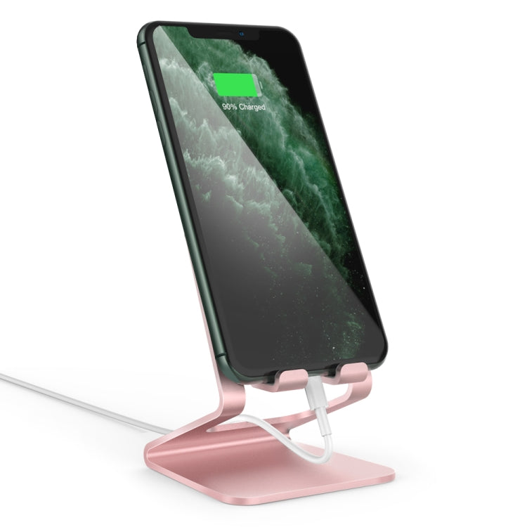 AhaStyle ST02 Mobile Phone Aluminum Alloy Fixed Bracket Storage Charging Base(Rose Gold) - Desktop Holder by AhaStyle | Online Shopping South Africa | PMC Jewellery | Buy Now Pay Later Mobicred