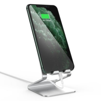 AhaStyle ST02 Mobile Phone Aluminum Alloy Fixed Bracket Storage Charging Base(Silver) - Desktop Holder by AhaStyle | Online Shopping South Africa | PMC Jewellery