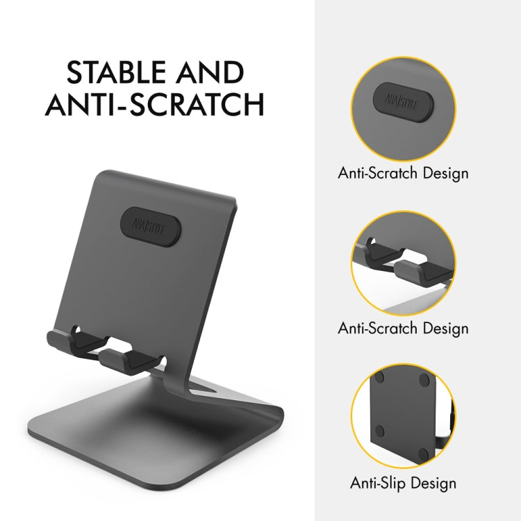 AhaStyle ST02 Mobile Phone Aluminum Alloy Fixed Bracket Storage Charging Base(Rose Gold) - Desktop Holder by AhaStyle | Online Shopping South Africa | PMC Jewellery | Buy Now Pay Later Mobicred