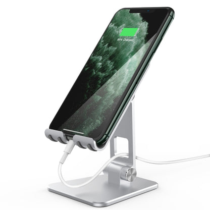 AhaStyle ST01 Double Swivel Aluminum Alloy Convenient Phone Charging Stand Base(Silver) - Desktop Holder by AhaStyle | Online Shopping South Africa | PMC Jewellery