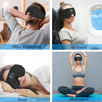 EM4 Bluetooth 5.2 Eye Mask Wireless Headphone Eye Protection for Sleep Office Lunch Break(Black) - Eye Masks by PMC Jewellery | Online Shopping South Africa | PMC Jewellery