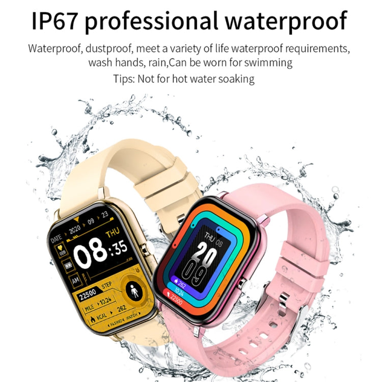 H10 1.69 inch Screen Bluetooth Call Smart Watch, Support Heart Rate/Blood Pressure/Sleep Monitoring, Color: Gold Net+Silicone - Smart Wear by PMC TechLife | Online Shopping South Africa | PMC TechLife