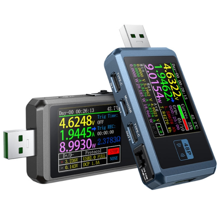 FNIRSI FNB48P USB Mobile Phone DC Power Charger Detector, Color: Bluetooth Blue - free shipping - PMC TechLife - Order now!