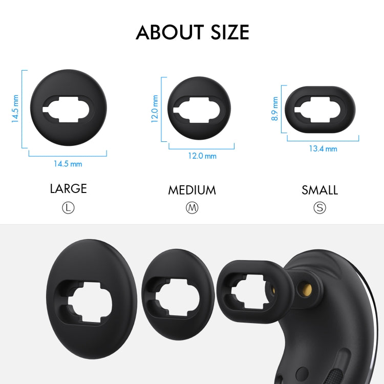 For Samsung Galaxy Buds Live AhaStyle PT132 S+M+L Silicone Earbud(White) - Anti-dust & Ear Caps by AhaStyle | Online Shopping South Africa | PMC Jewellery