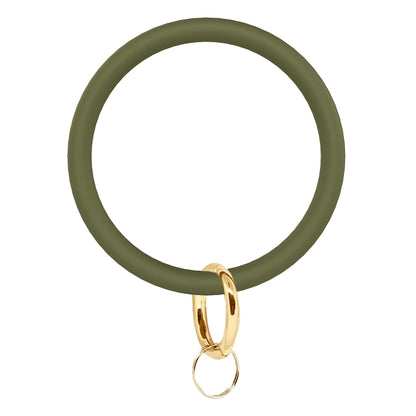 SiB005 Large Round Silicone Bracelet Keychain Outdoor Sports Silicone Bracelet(Army Green) - Bracelets by PMC Jewellery | Online Shopping South Africa | PMC Jewellery