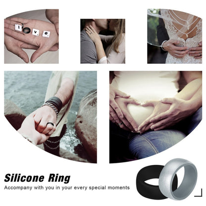 SiR013 8.7mm Curved Outdoor Sports Silicone Ring, Size: No.12(White) - Rings by PMC Jewellery | Online Shopping South Africa | PMC Jewellery