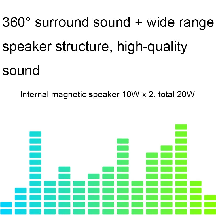 BT808 20W Desktop Computer Bluetooth Speaker 3D Stereo Sound Effect Home Speaker(Silver Gray) - Desktop Speaker by PMC Jewellery | Online Shopping South Africa | PMC Jewellery