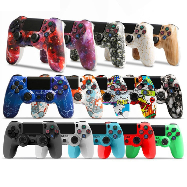 For PS4 Wireless Bluetooth Game Controller With Light Strip Dual Vibration Game Handle(Fire Ghost) - Gamepads by PMC Jewellery | Online Shopping South Africa | PMC Jewellery