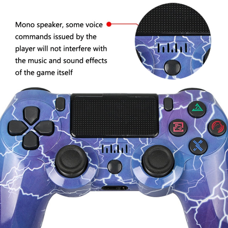 For PS4 Wireless Bluetooth Game Controller With Light Strip Dual Vibration Game Handle(Lightning) - Gamepads by PMC Jewellery | Online Shopping South Africa | PMC Jewellery