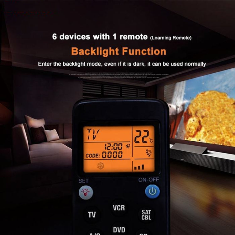 CHUNGHOP RM-991 6 In 1 Universal Learning Infrared Universal Remote Control - free shipping - PMC TechLife - Order now!