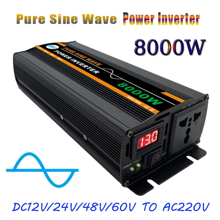 8000W (Actual 1300W) 12V to 220V High Power Car Sine Wave Inverter Power Converter - Pure Sine Wave by PMC Jewellery | Online Shopping South Africa | PMC Jewellery