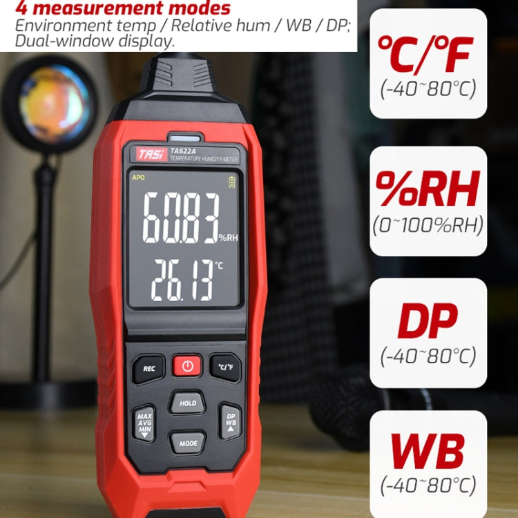 TASI TA622A Temperature Humidity Meter Digital Dew Point Thermometer - Thermostat & Thermometer by TASI | Online Shopping South Africa | PMC Jewellery