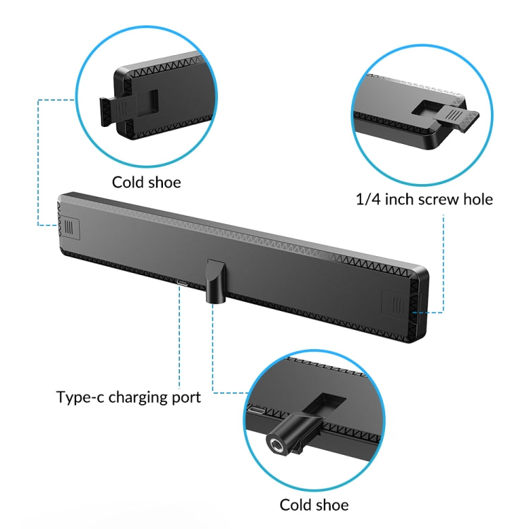 APEXEL APL-FL06 Portable Square Strip Live Video Conferencing Fill Light - free shipping - PMC TechLife - Order now!