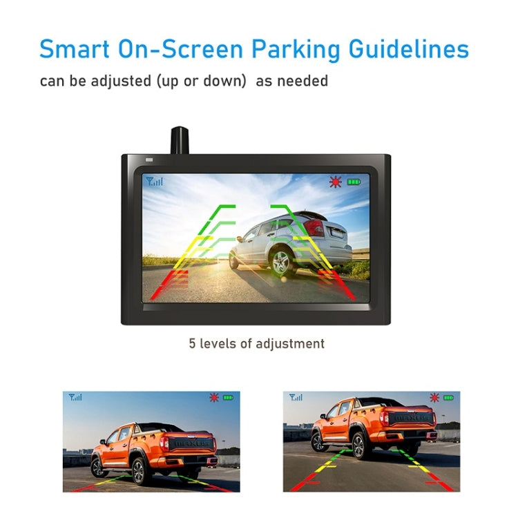 Solar Powered Rear View System Reversing Wireless Transmission Car Camera Display(RC01) - Rear View Cameras by PMC TechLife | Online Shopping South Africa | PMC TechLife